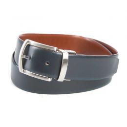 Cassandra Texas Echt Leder Wendegürtel | marine-cognac 100
