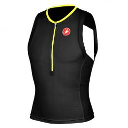 CASTELLI Free schwarz-neongelb Tri Top, für Herren, Größe S, Triathlon Top, Tria