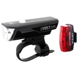 CATEYE Beleuchtungsset Gvolt25 + Micro G, Fahrradlicht, Fahrradzubehör