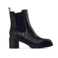 Damen Boots - Essential Midheel Leather - Black