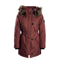 Damen Parka - Iris Fur Winter - Rosa / Brown