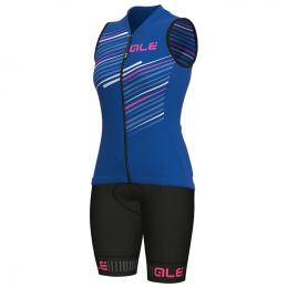 Damen-Set (Radtrikot + Radhose) ALÉ ärmellos Flash Damen-Set (2 Teile), Fahrradb