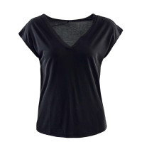 Damen T-Shirt - Free Life Mod. V Neck - Black