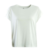 Damen T-Shirt - Free Life Neck Modal - Cloud Dancer