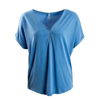 Damen T-Shirt - Free S/S Modal Placket - Provence