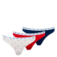 Damen Tanga - 3er Pack Print - Twilight Indigo / Star Red