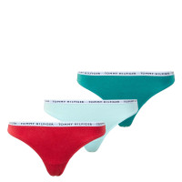 Damen Thong - 3er Pack 2829 - Cranberry / Aqua / Green
