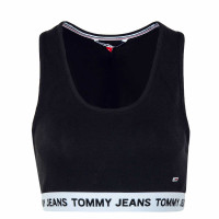 Damen Top - Logo WB Crop - Black