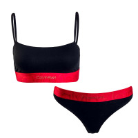 Damen Unterwäsche-Set - Unlined - Black Heather / Exact Red