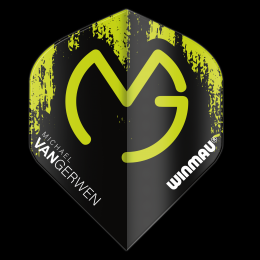 Dart Flights Winmau MvG MEGA, Standard Form, grün-schwarz