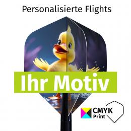 Dartflights bedruckt 4-farbig mit hochwertigem Druck auf 4 Seiten 8 Sets Flights (24 St?ck)