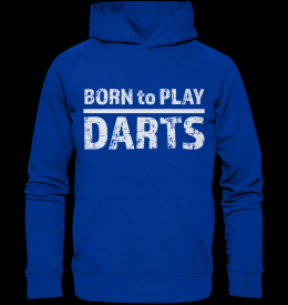 Darts Hoodie Blau BORN to PLAY DARTS S (Small)