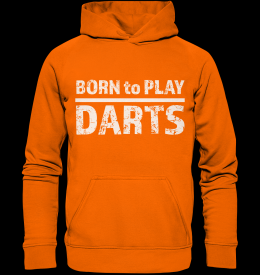 Darts Hoodie Orange BORN to PLAY DARTS L (Large)