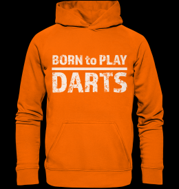 Darts Hoodie Orange BORN to PLAY DARTS M (Medium)