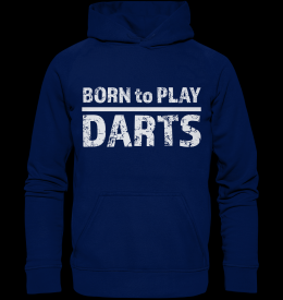 Darts Hoodie Oxford Navy Blau BORN to PLAY DARTS L (Large)