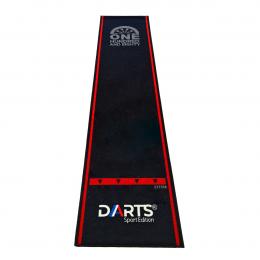 Dartteppich schwarz rot, Dart Teppich ONE HUNDRED AND EIGHTY 280x66cm Nylon