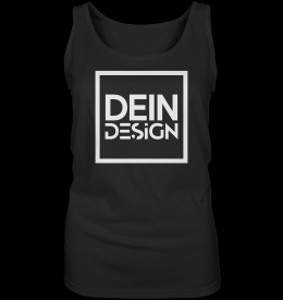 DeinDesign Damen Tank-Top - Personalisierter Druck L (Large) / Schwarz