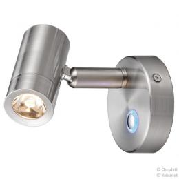 Dimmbarer LED Strahler aus Aluminium vernickelt