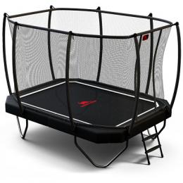 Dino Cars Trampolin inkl. Sicherheitsnetz und Leiter, 380x255 cm