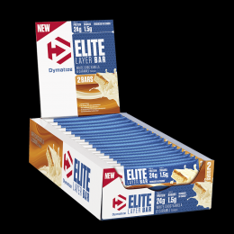 Dymatize Elite Layer Bar White Chocolate Vanilla & Caramel 1 Box (18 x 60g)
