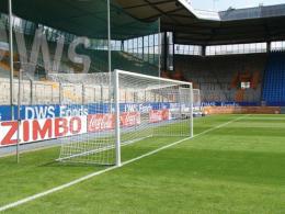 Eckverschweißtes Fußballtor, Typ 1, in Hülsen stehend - Weiß