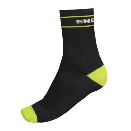 ENDURA Retro schwarz-grün (Doppelpack) Radsocken, für Herren, Größe L-XL, Socken