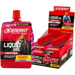 ENERVIT Sport Liquid Gel Black Cherry Caffeine 18 S/Box, Energie Gel, Sportlerna