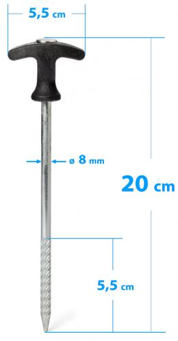 Erdnagel (mit Schlagkopf) - 20 cm