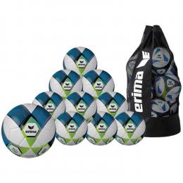     Erima Hybrid Trainingsball 2.0 10-er Ballpaket mykonos blue/lime...
  