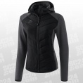 erima Padded Fleece Jacket Women schwarz/grau Größe S