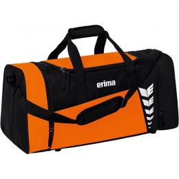 Erima Six Wings Sporttasche L Orange / Schwarz