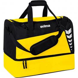 Erima Six Wings Sporttasche mit Bodenfach L Gelb / Schwarz