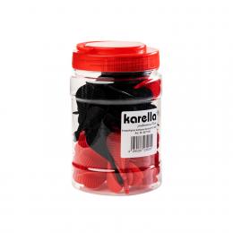 Ersatzflights Softdarts Karella PVC 50er-Set Rot und Schwarz
