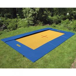 Eurotramp Bodentrampolin, 464x281 cm, Master, Blau