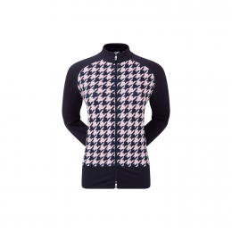 FootJoy Full-Zip Houndstooth Midlayer Damen | navy-pink S