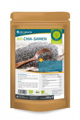 FP24 Health Bio Chia Samen 2kg - Rohkost Qualit�t - kontrolliert und abgef�ll...