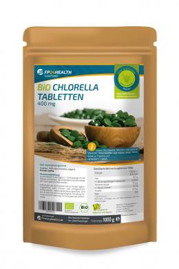 FP24 Health Bio Chlorella Tabletten 400mg - 1kg - Vulgaris Algen - Ökologisch...