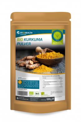 FP24 Health BIO Kurkumapulver 1kg - im Zippbeutel - Kurkuma gemahlen - aus In...