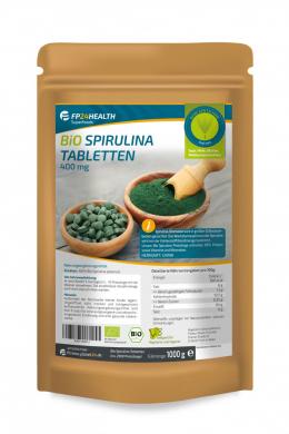 FP24 Health Bio Spirulina Tabletten 400mg - 1kg - Platensis Algen - �kologisc...