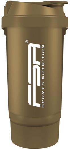 FSA Nutrition Shaker 500 ml mit Pulverfach Gold