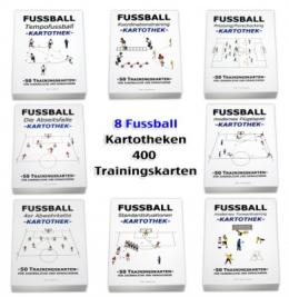 FUSSBALL - 400 Trainingskarten 8 Kartotheken SET