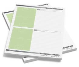 Fussball - DIN A4 Notizblock 50 Blatt