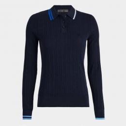 G/FORE cotton-blend ribbed Polo Damen | twilight S