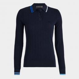 G/FORE cotton-blend ribbed Polo Damen | twilight XS