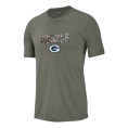 Green Bay Packers Camo Wordmark NFL SS Shirt
