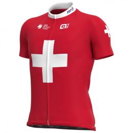 GROUPAMA-FDJ Schweizer Meister 2021 Kurzarmtrikot, für Herren, Größe L, Rennrad