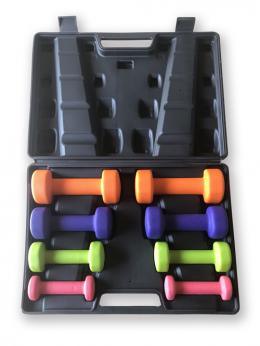 Gymnastik-Hantelset (8-teilig) 10 kg - mit Koffer