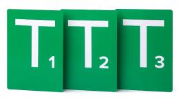 Handball Team-Time-Out Tafel (T1, T2, T3) - grün