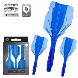 HARROWS SOLO 6 Flights Komplett-Schaftsystem Blau / Short L190 19.0 mm