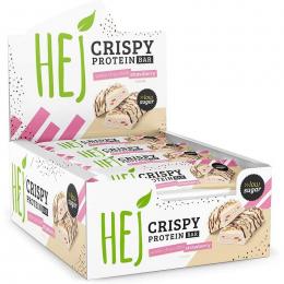 HEJ Natural Crispy Protein Bar 12x45g White Chocolate Strawberry